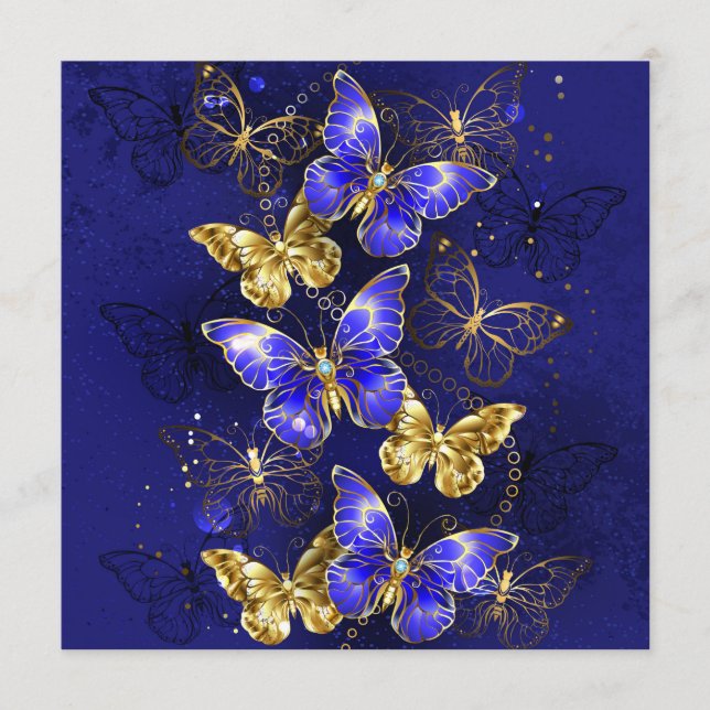Composition with Sapphire Butterflies Advice Card (Front)