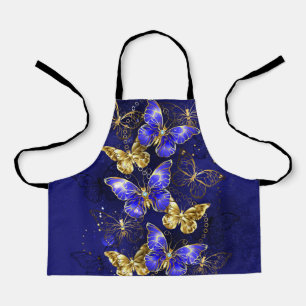 Composition with Sapphire Butterflies Apron