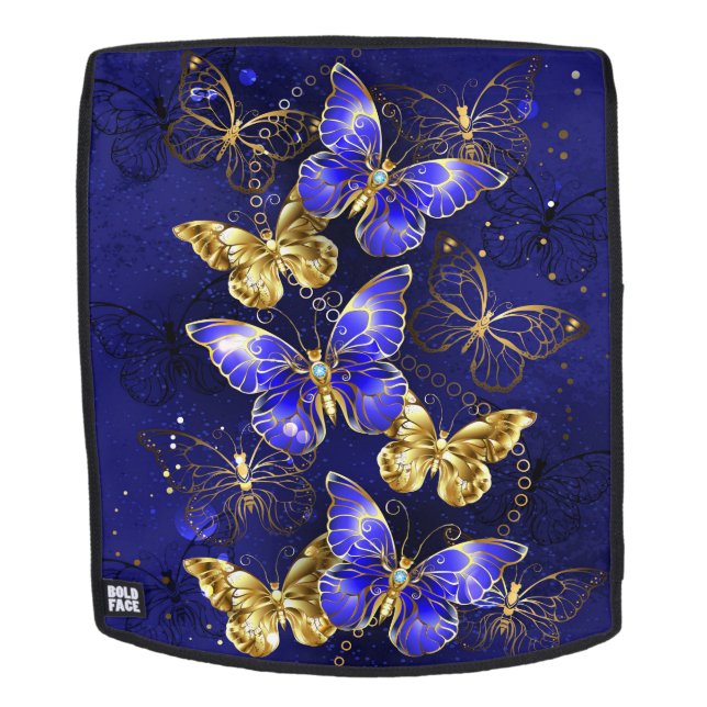 Composition with Sapphire Butterflies Backpack (Removable Face)