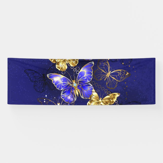 Composition with Sapphire Butterflies Banner (Horizontal)