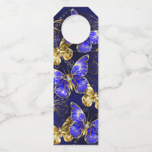Composition with Sapphire Butterflies Bottle Tag