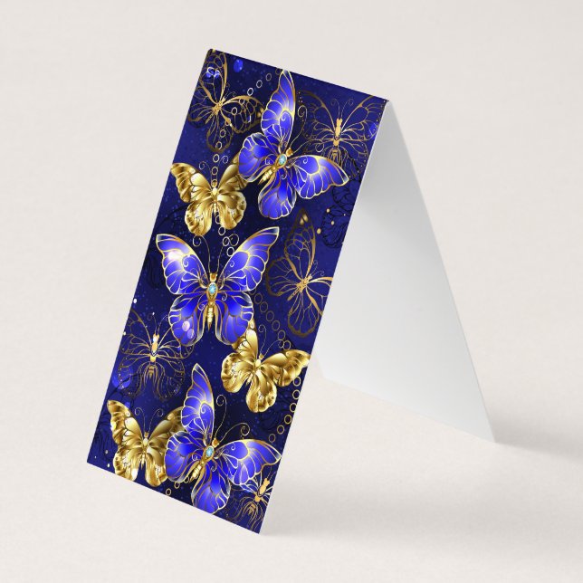 Composition with Sapphire Butterflies Business Card (Back)