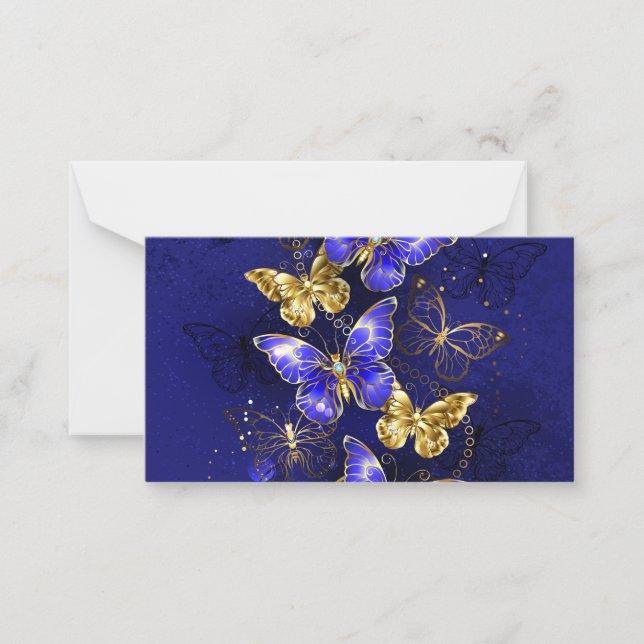 Composition with Sapphire Butterflies Card (Front)