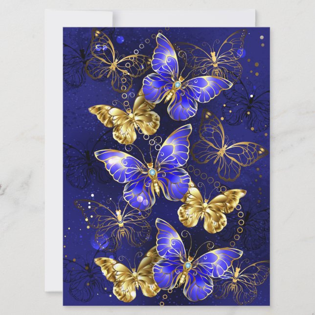 Composition with Sapphire Butterflies Card (Front)