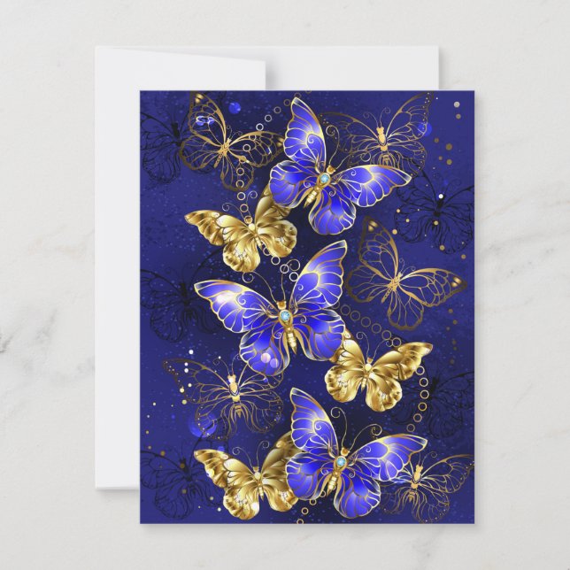 Composition with Sapphire Butterflies Card (Front)