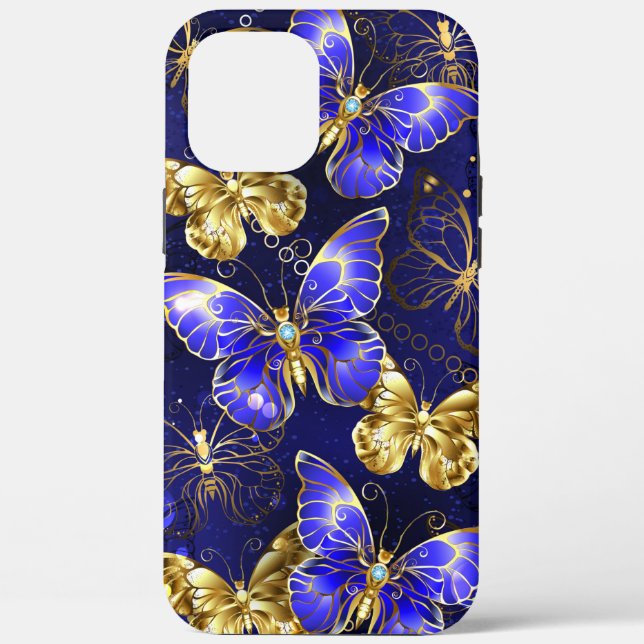 Composition with Sapphire Butterflies Case-Mate iPhone Case (Back)