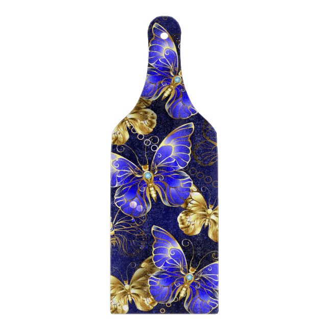 Composition with Sapphire Butterflies Cutting Board (Front)