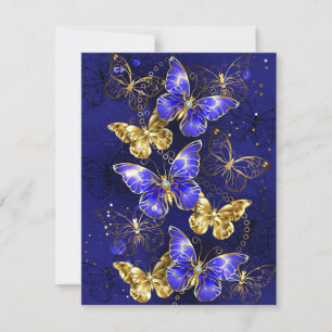 Composition with Sapphire Butterflies Invitation