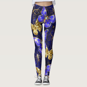 Composition with Sapphire Butterflies Leggings