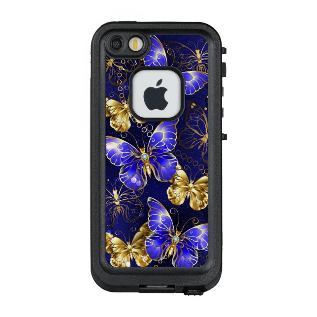Composition with Sapphire Butterflies LifeProof iPhone Case (Back)