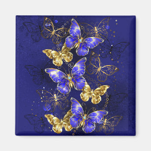 Composition with Sapphire Butterflies Magnet