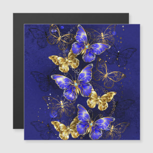 Composition with Sapphire Butterflies Magnetic Invitation