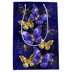 Composition with Sapphire Butterflies Medium Gift Bag