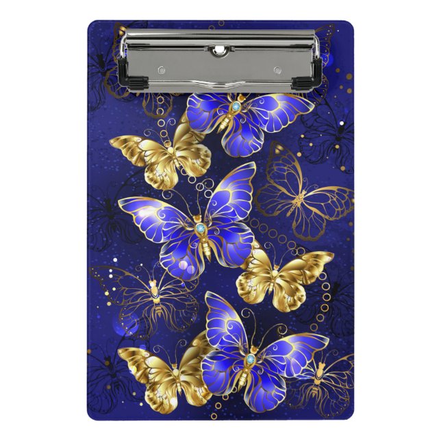 Composition with Sapphire Butterflies Mini Clipboard (Front)