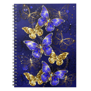 Composition with Sapphire Butterflies Notebook