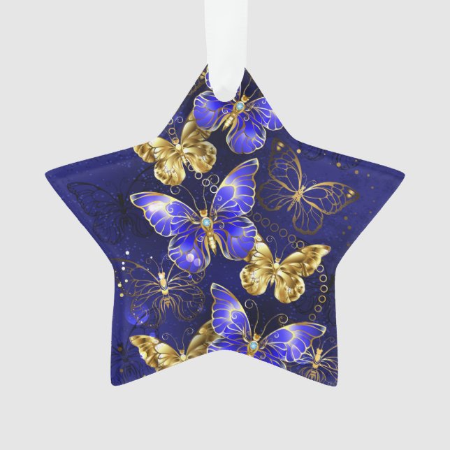 Composition with Sapphire Butterflies Ornament (Front)