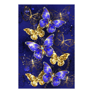 Composition with Sapphire Butterflies Photo Print