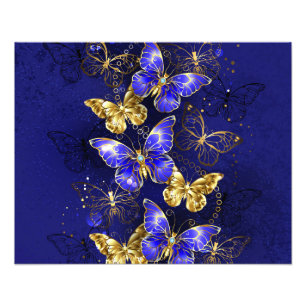 Composition with Sapphire Butterflies Photo Print