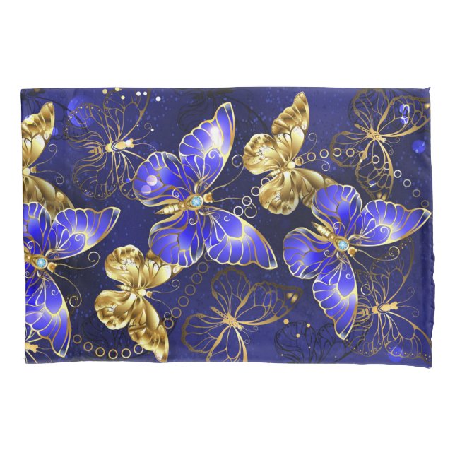 Composition with Sapphire Butterflies Pillowcase (Front)