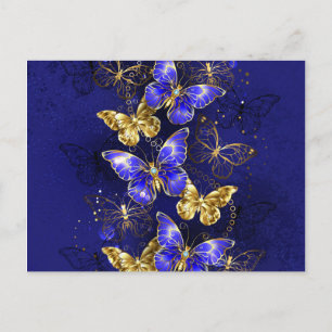 Composition with Sapphire Butterflies Postcard