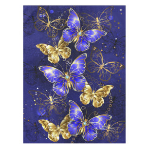Composition with Sapphire Butterflies Tablecloth