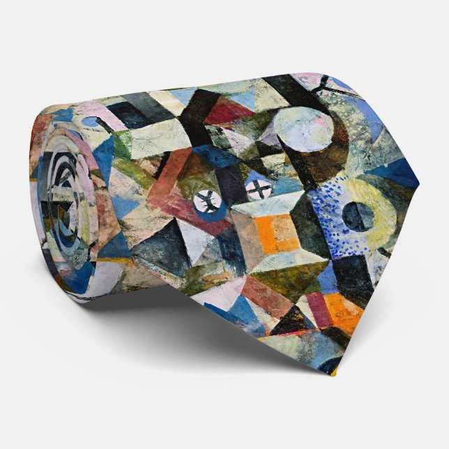 Composition with the Yellow Half-Moon and the Y Tie (Rolled)