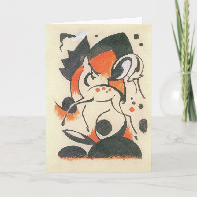 Composition with Two Deer by Franz Marc Card (Front)