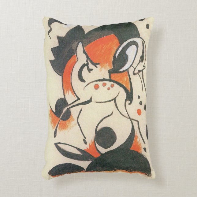 Composition with Two Deer by Franz Marc Decorative Cushion (Front(Vertical))