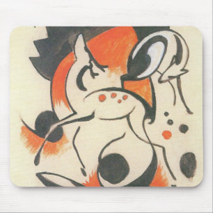Composition with Two Deer by Franz Marc Mouse Pad