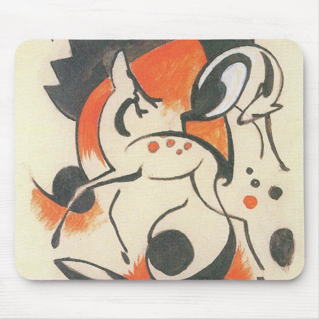 Composition with Two Deer by Franz Marc Mouse Pad (Front)