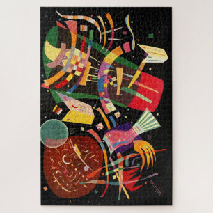 Composition X Biomorphic Abstraction - Kandinsky Jigsaw Puzzle