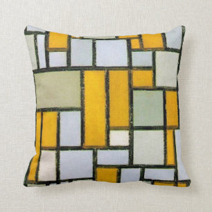 Composition Yellow and Gray, Mondrian Cushion