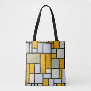 Composition Yellow and Gray, Mondrian Tote Bag