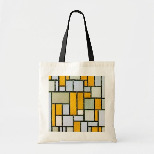 Composition Yellow and Gray, Mondrian Tote Bag (Front)