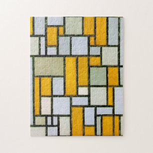 Composition Yellow and Grey, Mondrian Jigsaw Puzzle