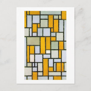 Composition Yellow and Grey, Mondrian Postcard