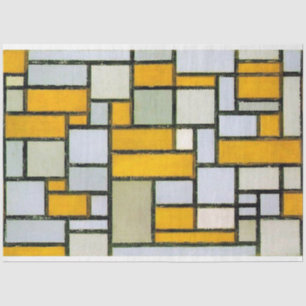 Composition Yellow and Grey, Mondrian Tissue Paper