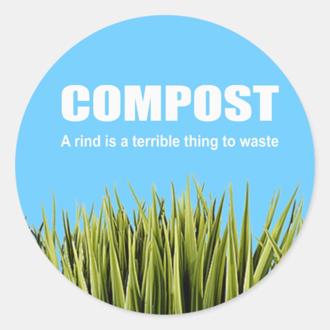 Compost: A rind is a terrible thing to waste Classic Round Sticker (Front)