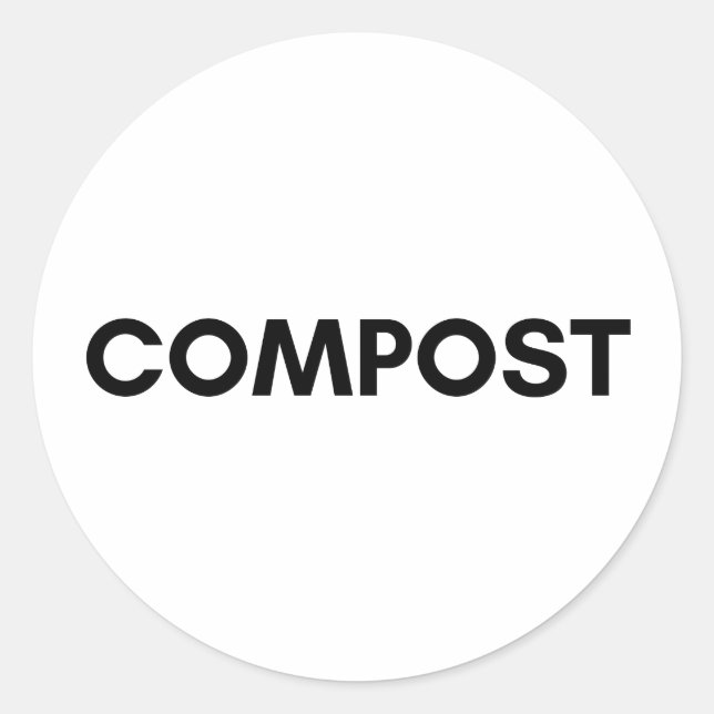 compost classic round sticker (Front)
