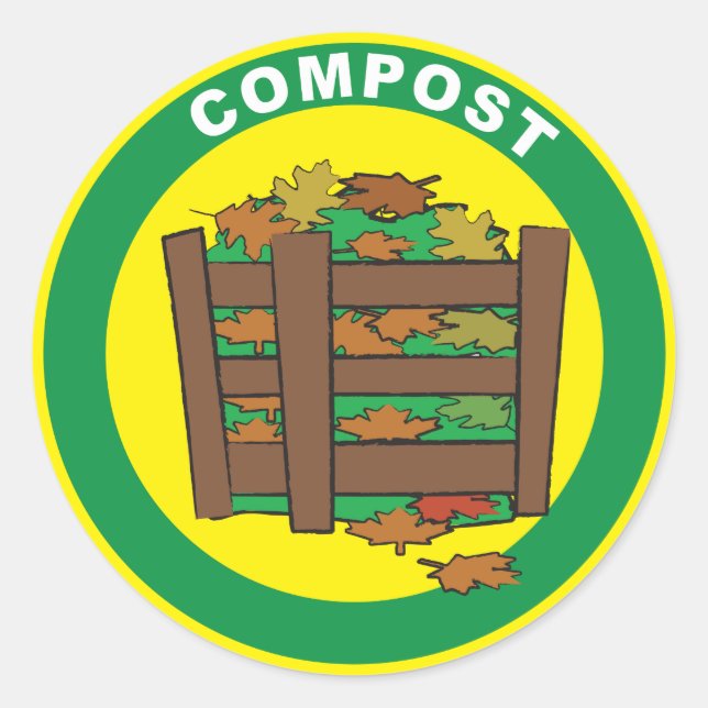 Compost! Classic Round Sticker (Front)