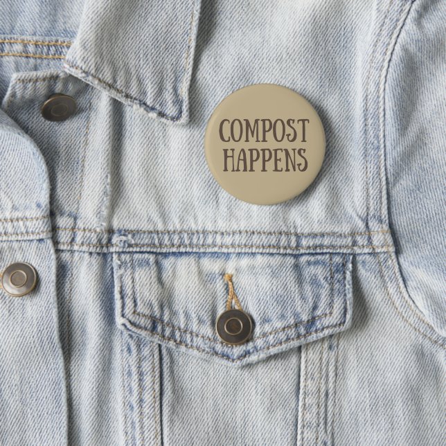 compost happens composter 6 cm round badge (In Situ)