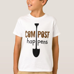 Compost Happens Mulch Humour Shovel T-Shirt
