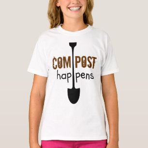 Compost Happens Mulch Humour Shovel T-Shirt