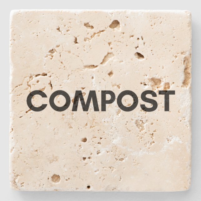 compost stone coaster (Front)