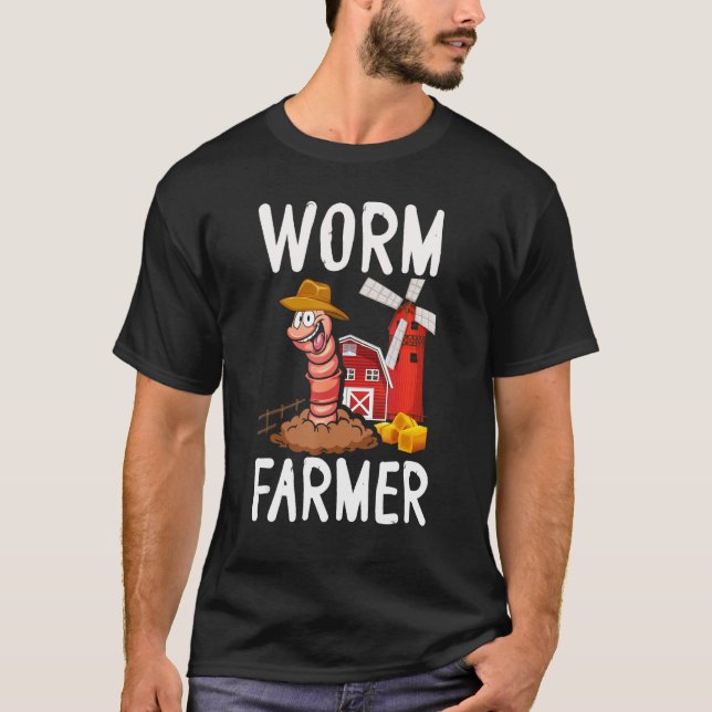 Compost Worm Farmer Expert Composter Composting Wo T-Shirt (Front)