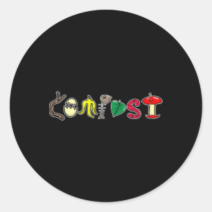 Composting Recycling Earth Day Compost Recycle Classic Round Sticker