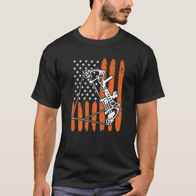 Compound Bow Archer Usa Archery T-Shirt (Front)
