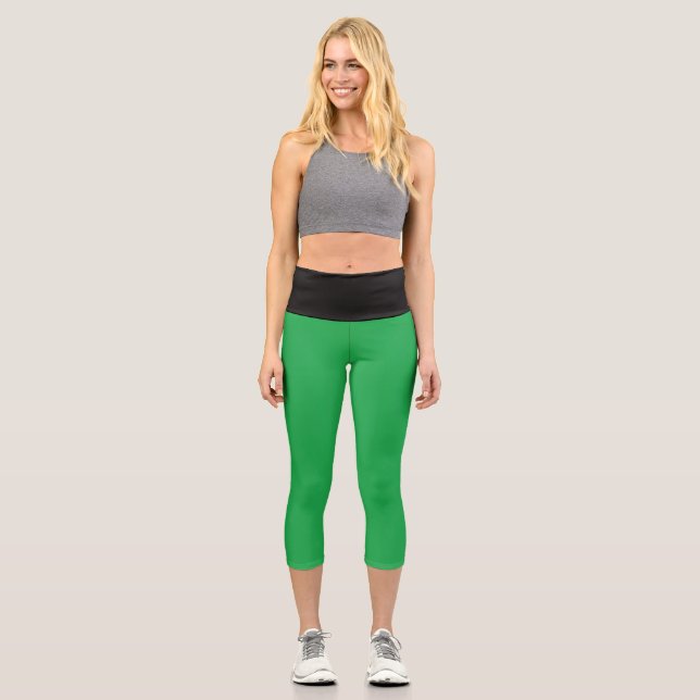 Compression Fit Eco Capri Leggings (Front)