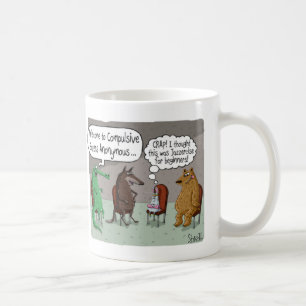 COMPULSIVE EATERS ANONLYMOUS with CUTE ANIMALS Coffee Mug