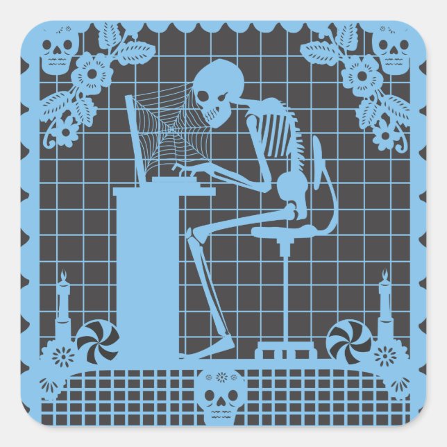 Computadora Muerto Sticker Set (Front)